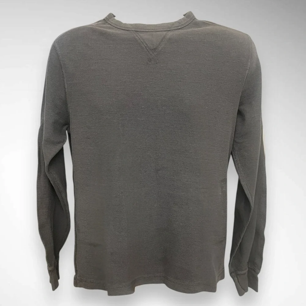 J.CREW Men's Beach Thermal Linen Cotton Blend Crewneck Evening Storm |EUC‎
